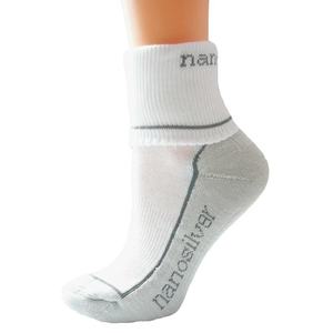 nanosilver Sportovní ohrnovací ponožky se stříbrem nanosilver - XL 47/49 - černá/červená obraz