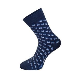 nanosilver Společenské ponožky se vzorem - S 35/38 - Vlnky modré obraz