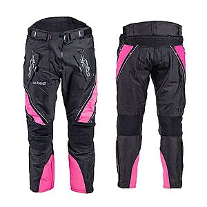 Dámské moto kalhoty W-TEC Kaajla XS černo-růžová obraz