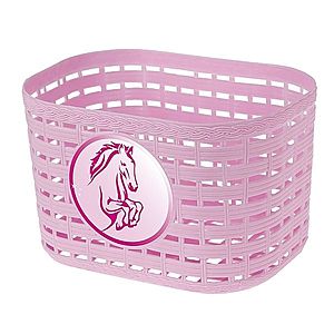 Dětský plastový přední košík M-Wave P Children's Basket růžová obraz