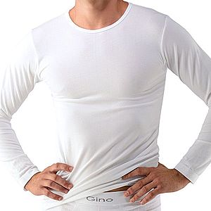 Unisex triko s dlouhým rukávem EcoBamboo bílá L/XL obraz
