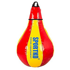 Boxovací pytel SportKO GP1 24x40cm / 5kg červeno-žlutá obraz