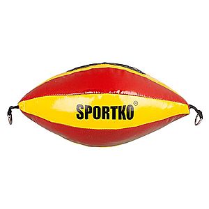Boxovací pytel SportKO GP2 22x40cm / 4, 5kg červeno-žlutá obraz