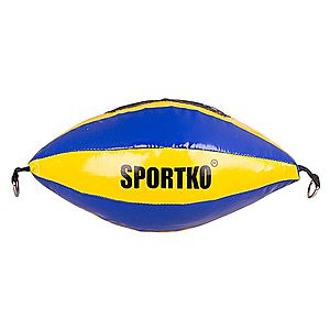 Boxovací pytel SportKO GP2 22x40cm / 4, 5kg žluto-modrá obraz