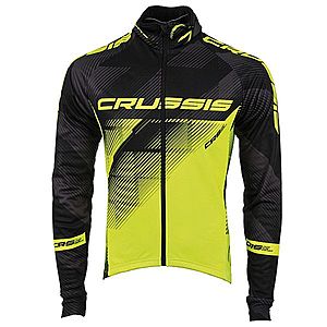 Pánská cyklistická bunda CRUSSIS černo-fluo žlutá černá-fluo žlutá S obraz