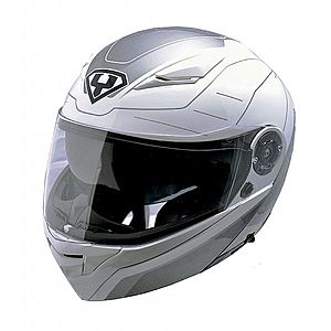 Výklopná moto helma Yohe 950-16 White-Grey XS (53-54) obraz