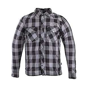 Flanelová košile W-TEC Black Heart Reginald s aramidem šedo-černá 3XL obraz