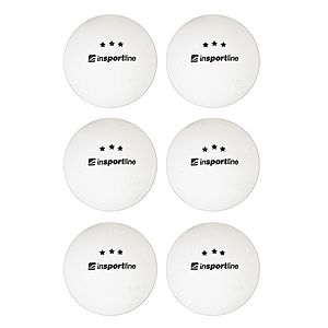 Pingpongové míčky inSPORTline Elisenda S3 6ks bílá obraz