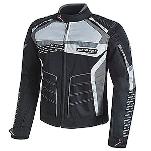 Pánská textilní moto bunda Spark Mizzen černo-šedá 6XL obraz