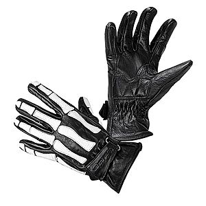 Moto rukavice W-TEC Classic White Bones černá 3XL obraz