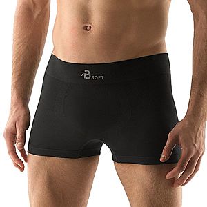 Boxerky s kratší nohavičkou Bamboo Soft černá L/XL obraz