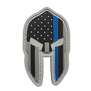WARAGOD Nášivka 3D US Spartan Helmet blue line 7x4.2cm obraz