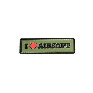WARAGOD Tactical nášivka I Love Airsoft, olive, 8 x 2, 5cm obraz