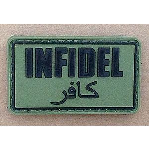 WARAGOD Tactical nášivka Infidel, olive, 5 x 3cm obraz