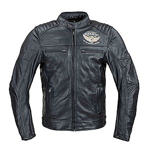 Pánská kožená bunda W-TEC Black Heart Wings Leather Jacket černá 5XL obraz