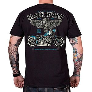 Triko BLACK HEART Blue Chopper černá 3XL obraz