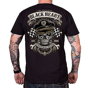 Triko BLACK HEART Old School Racer černá M obraz