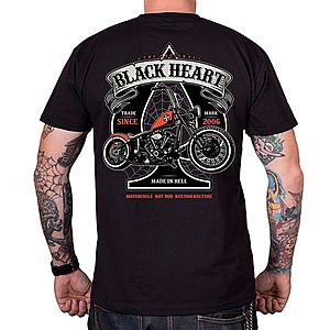 Triko BLACK HEART Orange Chopper černá M obraz