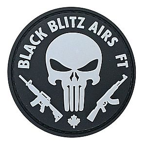 WARAGOD Nášivka 3D Black Blitz Airs FT Punisher 6cm obraz