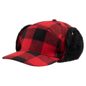 Brandit Lumberjack zimní čepice, červeno černá obraz