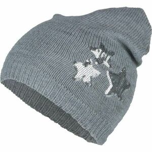 Lewro DORINKA Dětská pletená čepice, šedá, velikost obraz