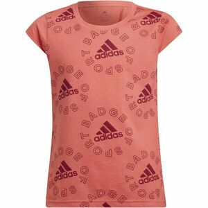 adidas LOGO Dívčí tričko, růžová, velikost obraz