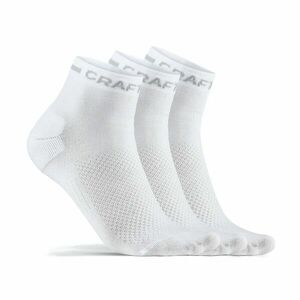 Ponožky CRAFT CORE Dry Mid 3 páry bílá 37-39 obraz