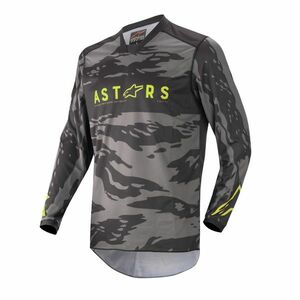 Motokrosový dres Alpinestars Racer Tactical černá/šedá maskáčová/žlutá fluo XXL obraz