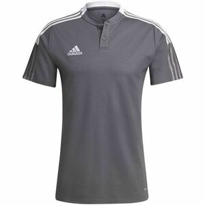 adidas TIRO 21 POLO SHIRT Pánské fotbalové triko, šedá, velikost obraz