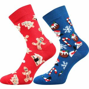 Lonka CHRISTMAS SNOWMAN 2P Ponožky, modrá, velikost obraz