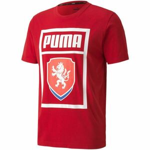 Puma FACR PUMA DNA TEE Pánské fotbalové triko, červená, velikost obraz