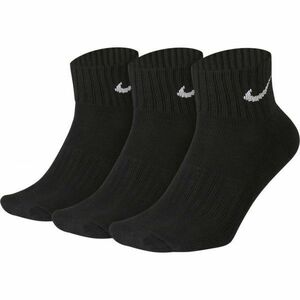 Nike 3PPK VALUE COTTON QUARTER Tréninkové ponožky, černá, velikost obraz