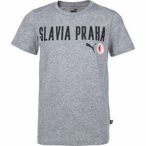 Puma SLAVIA PRAGUE GRAPHIC TEE Chlapecké triko, šedá, velikost obraz