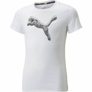Puma ALPHA TEE Dívčí triko, bílá, velikost obraz