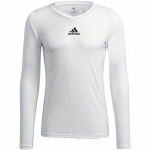 adidas TEAM BASE LONG SLEEVE TEE Pánské fotbalové triko, bílá, velikost obraz