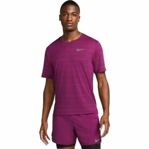 Nike DRI-FIT MILER Pánské běžecké tričko, vínová, velikost obraz