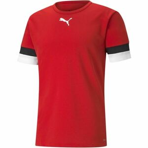 Puma TEAMRISE JERSEY TEE Pánské fotbalové triko, červená, velikost obraz