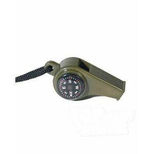 Survival píšťalka s kompasem a teploměrem Mil-Tec® - olivová obraz