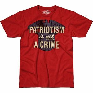 Pánské tričko 7.62 Design® Patriotism is not a Crime - červené (Velikost: S) obraz