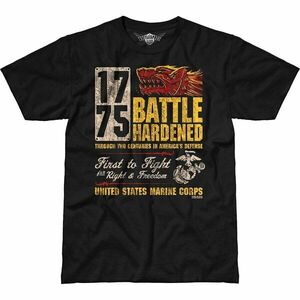 Pánské tričko 7.62 Design® USMC Battle Hardened - černé (Velikost: S) obraz