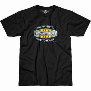 Pánské tričko 7.62 Design® Vietnam Veterans Time Served - černé (Velikost: S) obraz