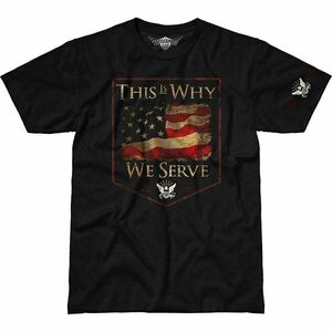 Pánské tričko 7.62 Design® US Navy This Is Why We Serve - černé (Velikost: S) obraz