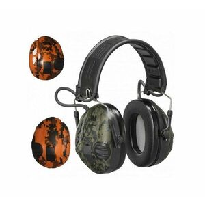 Elektronická ochranná sluchátka 3M® PELTOR® SportTac™ Slimline – Zelená / Oranžová Camo (Barva: Zelená / Oranžová Camo) obraz