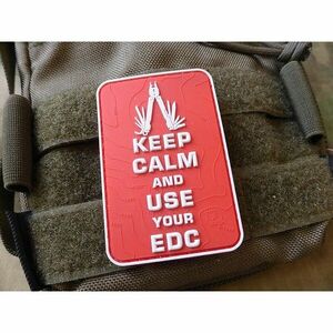 Nášivka Keep Calm and use your EDC JTG® – Červená (Barva: Červená) obraz