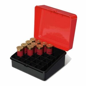 Krabička na náboje - brokové 25 ks Plano Molding® USA - Black/Red obraz