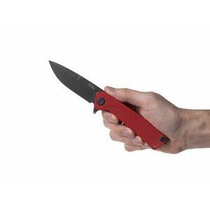 Zavírací nůž ANV® Z100 G10 Liner Lock – Červená rukojeť, černá čepel - DLC (Barva: Červená, Varianta: Černá čepel - DLC) obraz
