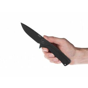 Zavírací nůž ANV® Z100 G10 Liner Lock – Černá rukojeť, černá čepel - DLC (Barva: Černá, Varianta: Černá čepel - DLC) obraz