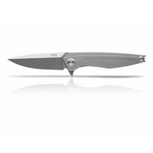 Zavírací nůž ANV® Z300 Titanium Frame Lock - Šedá rukojeť, šedá čepel - Stone Wash (Barva: Šedá, Varianta: Šedá čepel - Stone Wash) obraz