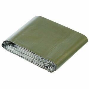 Nouzová záchranná deka - alu fólie MFH® – Zelená / stříbrná (Barva: Zelená / stříbrná) obraz