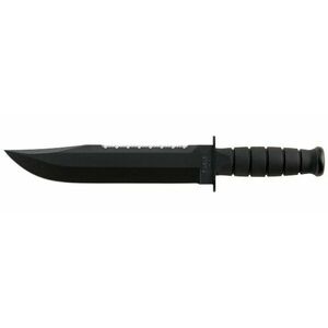 Nůž s pevnou čepelí KA-BAR® Big Brother se zubatým ostřím na hřbetu – Černá (Barva: Černá) obraz